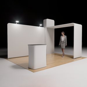 <span class=keywords><strong>Stand</strong></span> d'exposition léger en tissu tendu pour salons professionnels - Vente en gros - Product Image 1