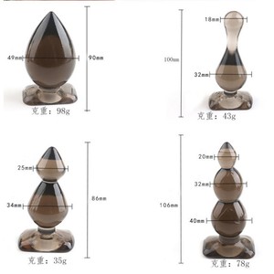 Anal Sex Toys <b>TPE</b> Translucent Black Set For Adult Stimulation - Product Image 3