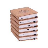 Carnet de notes A7 mini en liège écologique, couverture rigide, impression personnalisée, format poche, avec élastique