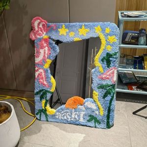 Trending Diy Tufted Small Custom Rug With Mirror Amazing Patterns Tufting Mirror Shining Rug - Product Image 1