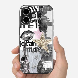 Coque de téléphone portable en verre PC TPU avec impression léopard et étoiles <span class=keywords><strong>sexy</strong></span> pour iPhone 7 8 <span class=keywords><strong>X</strong></span> Xr XS 11 12 13 14 15 16 17 Pro Max - Product Image 1