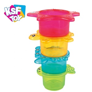 Venta al por mayor educativos plástico mar juguete de baño del bebé de tazas con agujeros - Product Image 3