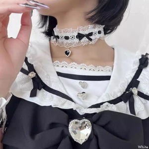 สร้อยคอทันสมัย ​​หวานละมุน และดูหรูหรา ทำจากผ้าตาข่ายประดับริบบิ้นลายดอกไม้ ซึ่งเป็นสไตล์ยอดนิยมในออนไลน์ - Product Image 2
