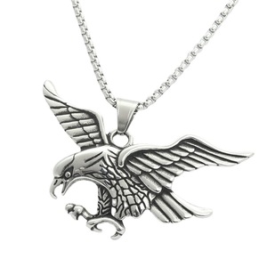 Collier pendentif aigle en acier inoxydable pour homme, style rétro punk, bijou animalier, cadeau 280468 - Product Image 5