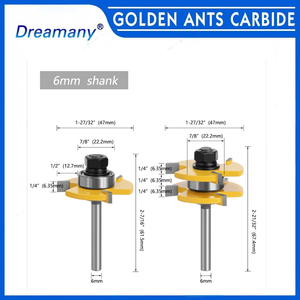 Bộ dao phay gỗ cacbua tùy chỉnh, bộ định tuyến ray cửa với chế độ <span class=keywords><strong>CNC</strong></span>, hỗ trợ ODM/OEM, tự làm - Product Image 4