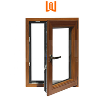 Fenêtres en aluminium composite en bois à haut rendement énergétique personnalisées Fenêtre à battant en aluminium résistant aux intempéries