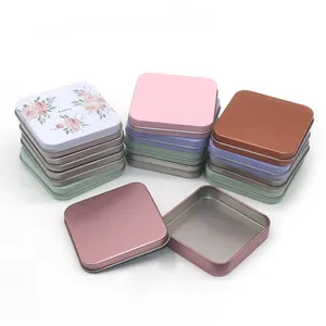 Wholesale Small Card Tin Case Packaging Square Mint Custom Metal Tin Box