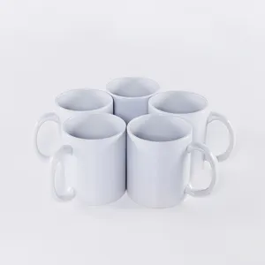 Looklike Sublimation Blank Bone China Mug Gift Set,Sublimation Mugs/Cups,Blank White Ceramic Sublimation Mugs 11Oz