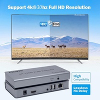 Extender HDMI 4K RX TX 120M, Extender KVM HDMI USB 120M melalui Ethernet Cat5e Cat6