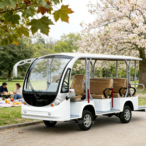 Bus de tourisme électrique 14 places certifié CE avec batterie au lithium, modèle 2026, en promotion - Product Image 1