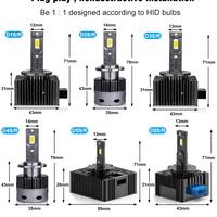 Kit de 2 ampoules LED Canbus pour phares de voiture D5S D8S D1S D4S D2S D3S D1R D2R D3R D4R, 90W 32000LM, pour remplacer les lampes HID