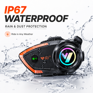 Casque Intercom Moto 800M pour 2 Motocyclistes, Communication CVC, Réduction du Bruit, IPX6, 1000mAh, Casque Audio pour Casque - Product Image 6