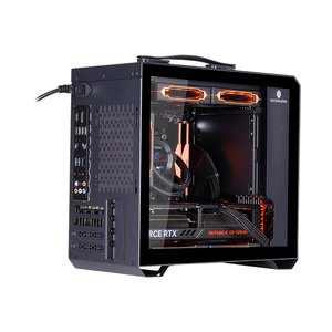 ¡La placa base MATX favorita de Herder E-Sport, gabinete de PC para juegos, carcasa ITX de vidrio templado transparente, Torre media, Stock de escritorio! - Product Image 5
