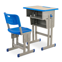 Chaise et chaise de salle de classe moderne bureau d'étudiant réglable en hauteur ensemble table et chaises pour école primaire
