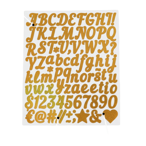 Custom Glossy Vinyl PP UV Coated Glitter Letter Number Stickers Self-adhesive Waterproof DIY Crafts Photo Frames Candle Art - Product Image 1