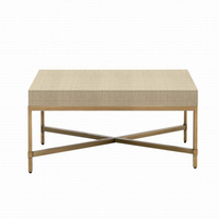 Pied en bois massif, pied en bois massif, utilisation multifonctionnelle, Table basse en marbre