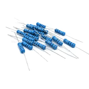 In line 5-color ring resistor DIP 2W 1% 10R/10 ohm power metal film fixed resistor is used for resistance of frequency converter