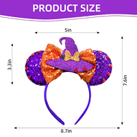 Nouveau Halloween souris oreilles bandeaux femmes fête Cosplay mauvais gars bandeaux filles Festival cadeau enfants bricolage cheveux accessoires