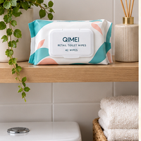 Lingettes humides pour toilettes OEM, 12 paquets de 42 lingettes, avec couvercle rabattable, marque privée