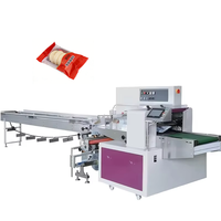 Machine d'emballage automatique Flow Pack pour biscuits, sablés, madeleines, macarons – Idéale pour les petites entreprises, scellage et emballage
