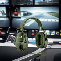 Qualcomm Chipset Écouteur d'interphone d'aviation tactique monté sur la tête 85dB Protection auditive complète pour site minier