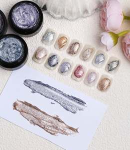 Pintura en Gel Platino, 12 Colores, Súper Brillante, Diseño Metálico, Personalizable, Pintura 3D con Purpurina, Gel UV - Product Image 2