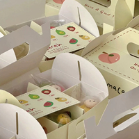 Botes à dessert personnalisées pour rouleaux à la cannelle boîtes rouleau à gâteau alimentaire à emporter cajas para pastel friandises boîte d'emballage de boulangerie à emporter