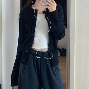 <span class=keywords><strong>Cardigan</strong></span> in Maglia da Donna con Bordo a Contrasto e Bottoni - Top Casual Moderno per Tutti i Giorni - Product Image 2