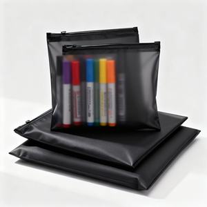 Sac d'emballage en plastique transparent personnalisé pour vêtements, sac à fermeture éclair givré avec logo, sac à fermeture éclair - Product Image 1