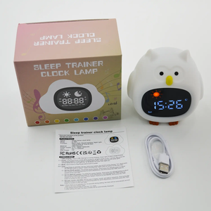 Lumières LED de chien mignon de chevet personnalisées Haut-parleurs pour enfants Wake up Sleep <span class=keywords><strong>Coach</strong></span> Smart Touch lumière naturelle lever du soleil réveil - Product Image 2