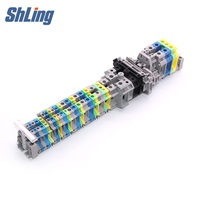 Bloc de bornes à vis pour rail DIN en cuivre nickelé industriel ShLing 76A 400V UK-10N, distribution d'alimentation, directement de l'usine