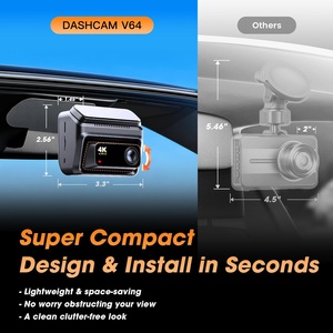 Caméra <span class=keywords><strong>embarquée</strong></span> avec WiFi 4K+1080P, vision nocturne, écran IPS 3 pouces, grand angle, enregistrement en boucle avant et arrière, capteur G 3D, boîte noire de <span class=keywords><strong>voiture</strong></span> - Product Image 4