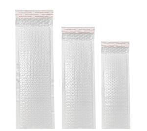 Emballage personnalisé de forme allongée, film à bulles d'air naturel antichoc, sac à bulles d'air, sacs d'expédition, non toxique, épaisseur 0,5 mil, sérigraphie - Product Image 3