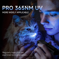 Lampe torche tactique EDC 2000LM rechargeable par USB, laser vert, UV365, LED RGB, torche de poche, étanche IP67, personnalisée pour les situations d'urgence