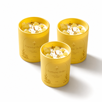 Lilin Aroma Silinder Mewah Tanpa Asap, Promo Spesial untuk Pernikahan, Pesta Ulang Tahun, Lilin Bunga Kering