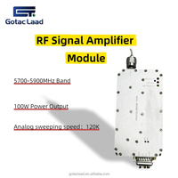 Módulo Amplificador de Señal RF de 100W, 5700-5900MHz, GaN, Anti-UAV, Blindado, PA de Alta Ganancia y Bajo Ruido, Personalizable, de Aluminio