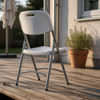 Chaise pliante blanche pour banquet de mariage, chaises portables pour événements, restauration, hôtel, conférence, terrasse extérieure, fête, salle à manger