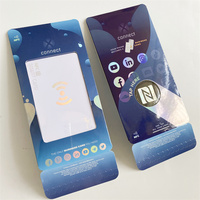 Carte NFC programmable de haute qualité pour les médias sociaux, emballée automatiquement, 13,56 MHz, pour le partage professionnel sur les réseaux sociaux