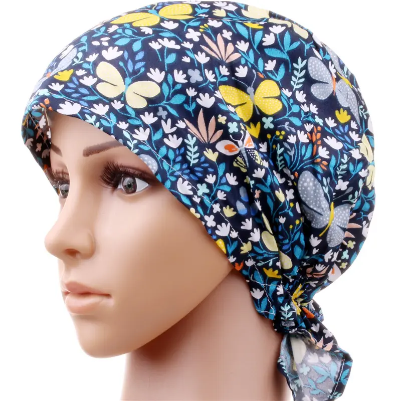 Gorro de quimio elástico para mujer, Bandana, turbante, gorros de Calavera, pañuelo para la cabeza para cáncer, Alopecia, pérdida de cabello