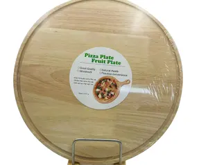 Loại Mới 35*35*1Cm Bánh Pizza Gỗ Cắt Hội Đồng Quản Trị Gỗ Phục Vụ Khay Gỗ Bánh Pizza Tấm