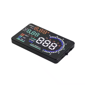Affichage tête haute A8 OBD <span class=keywords><strong>Mini</strong></span> LED 5,5 pouces Surveillance de la vitesse <span class=keywords><strong>HUD</strong></span> avec alarme de survitesse Compatibilité universelle pour les lecteurs de voiture - Product Image 1