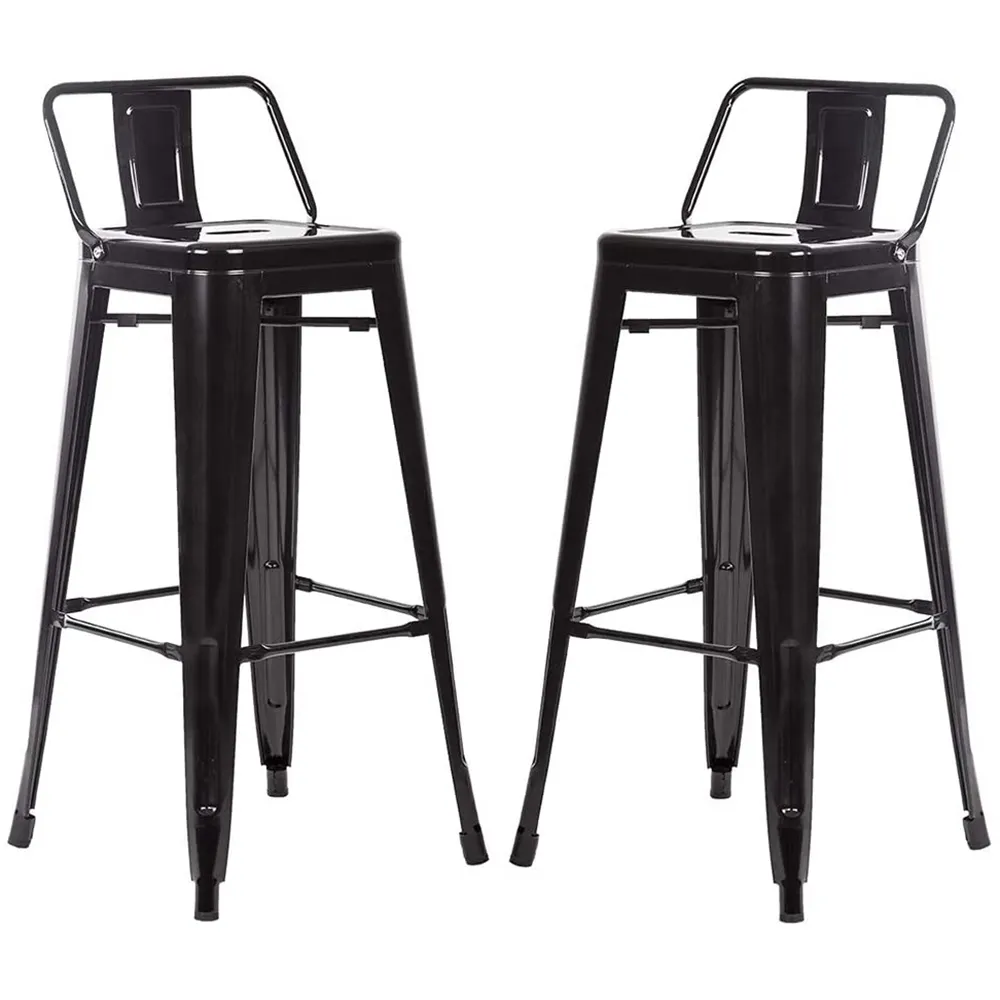 Chaises De Bar Stapelbare Cadeira Retro De Ferro Cafe Sillas De Metal Esszimmerstuhl Bar Stoelen Hoge Stoelen