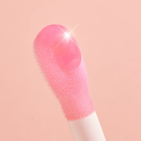 Huile à lèvres hydratante repulpante à marque privée, avec votre logo, tube rose, saveur fraise, végane
