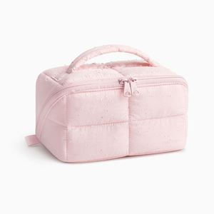 Grande Trousse de Toilette de Voyage Portable Imperméable en Nylon Rembourré avec Fermeture Éclair, Trousse de Maquillage et de Soins de la Peau Tendance et Souple - Product Image 4