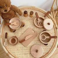 Ensemble de cuisine en bois pour enfants, inspiré de Montessori, pour faire semblant de cuisiner, pour les tout-petits, les garçons et les filles