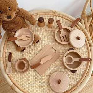Set Giocattolo <span class=keywords><strong>Cucina</strong></span> in <span class=keywords><strong>Legno</strong></span> per <span class=keywords><strong>Bambini</strong></span>, Ispirato al Metodo <span class=keywords><strong>Montessori</strong></span>, Set per Giocare a Cucinare per <span class=keywords><strong>Bambini</strong></span> e Bambine - Product Image 5
