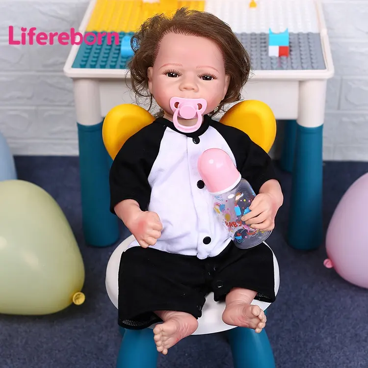 Lifereborn 18 Inch 46CM Newborn with 3D Paint Skin Real Touch Silicone Doll Baby Reborn
