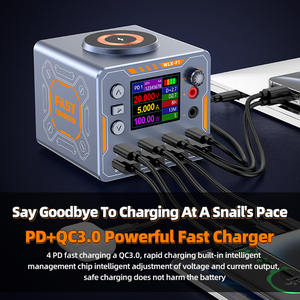 อะแดปเตอร์ชาร์จเร็ว 140W GaN แบบหลายพอร์ตสำหรับโทรศัพท์มือถือ สมาร์ทวอทช์ หูฟัง พร้อมปลั๊กแบบพับได้สำหรับใช้ในสหราชอาณาจักร - Product Image 6