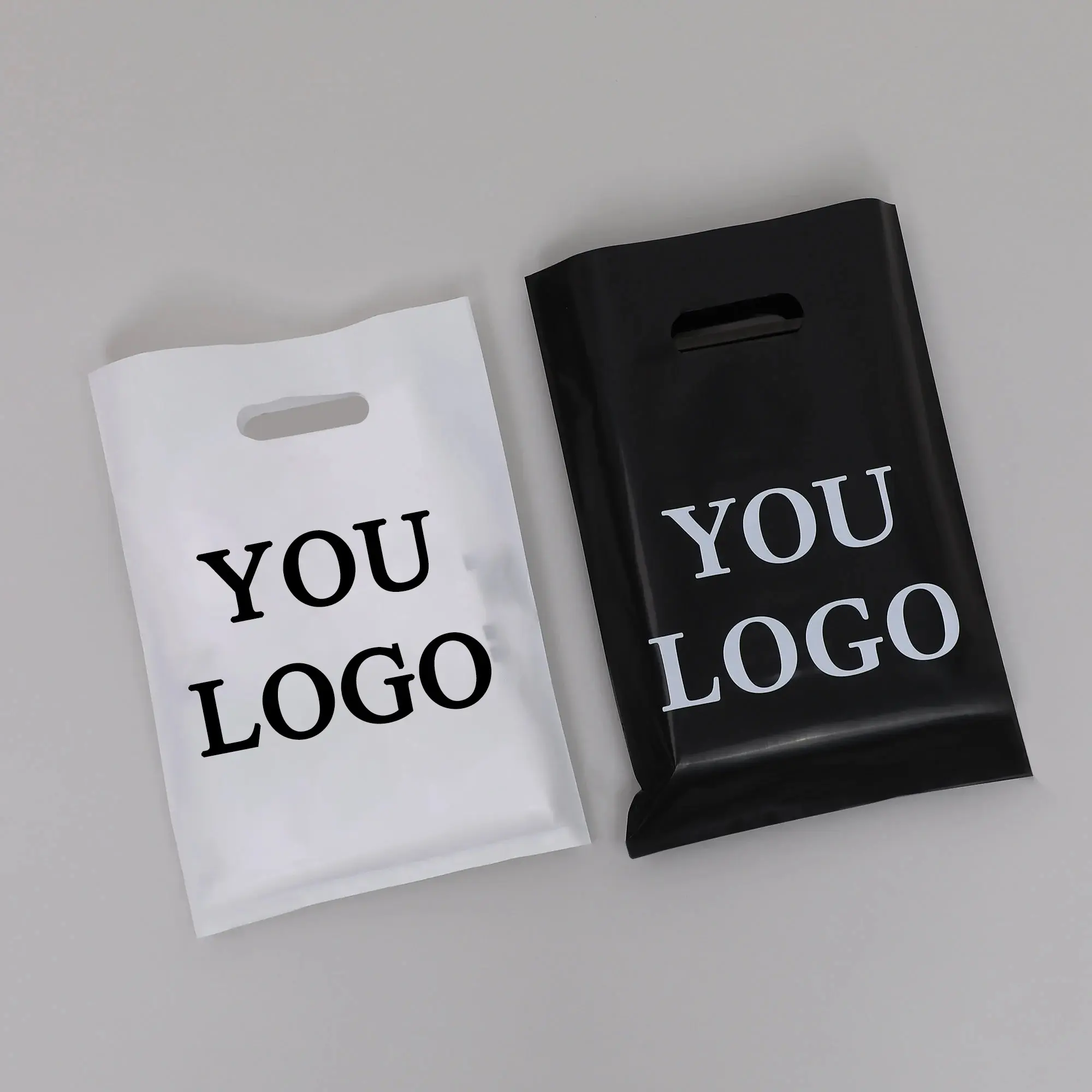 Penjualan paling laris tas kemasan plastik kualitas tinggi untuk tas belanja baju dengan logo