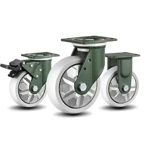5 inch Nylon Caster Wheels For Furniture Industry Cart High Load 680KG Plate Heavy Duty Casters